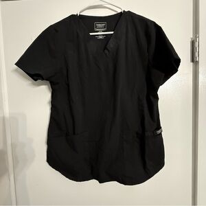Cherokee Durable Black Workwear Scrub Top Women’s Size Medium